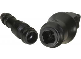 Plastic hosetail with quick release coupling