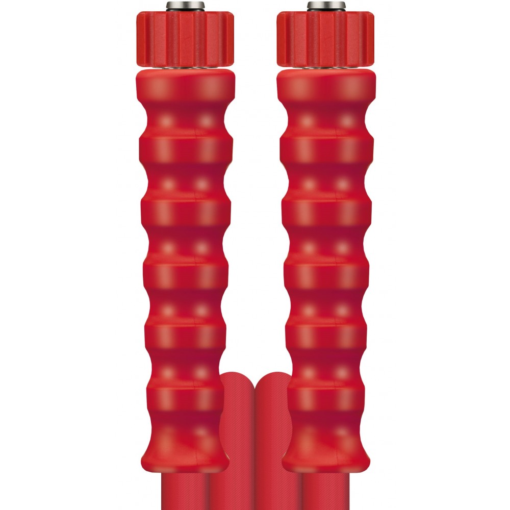 HIGH PRESSURE HOSE, RED, 1 WIRE, WRAPPED COVER, 315 BAR