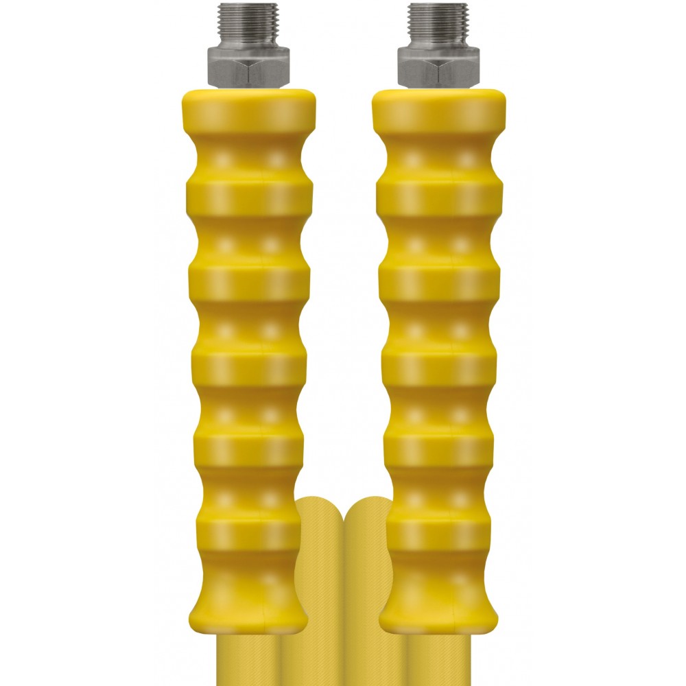 HIGH PRESSURE HOSE, YELLOW, 2 WIRE, WRAPPED COVER, 400 BAR