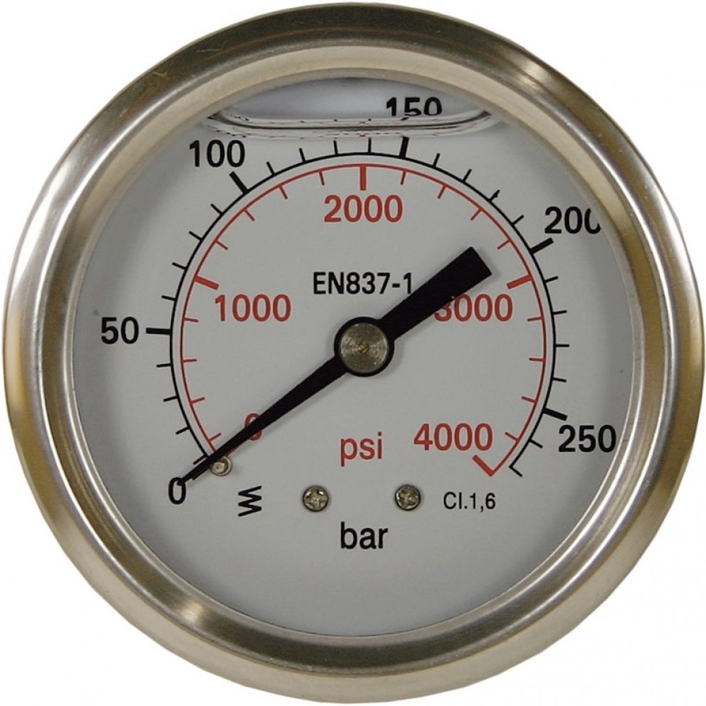 PRESSURE GAUGE 0-250 BAR WITH REAR ENTRY