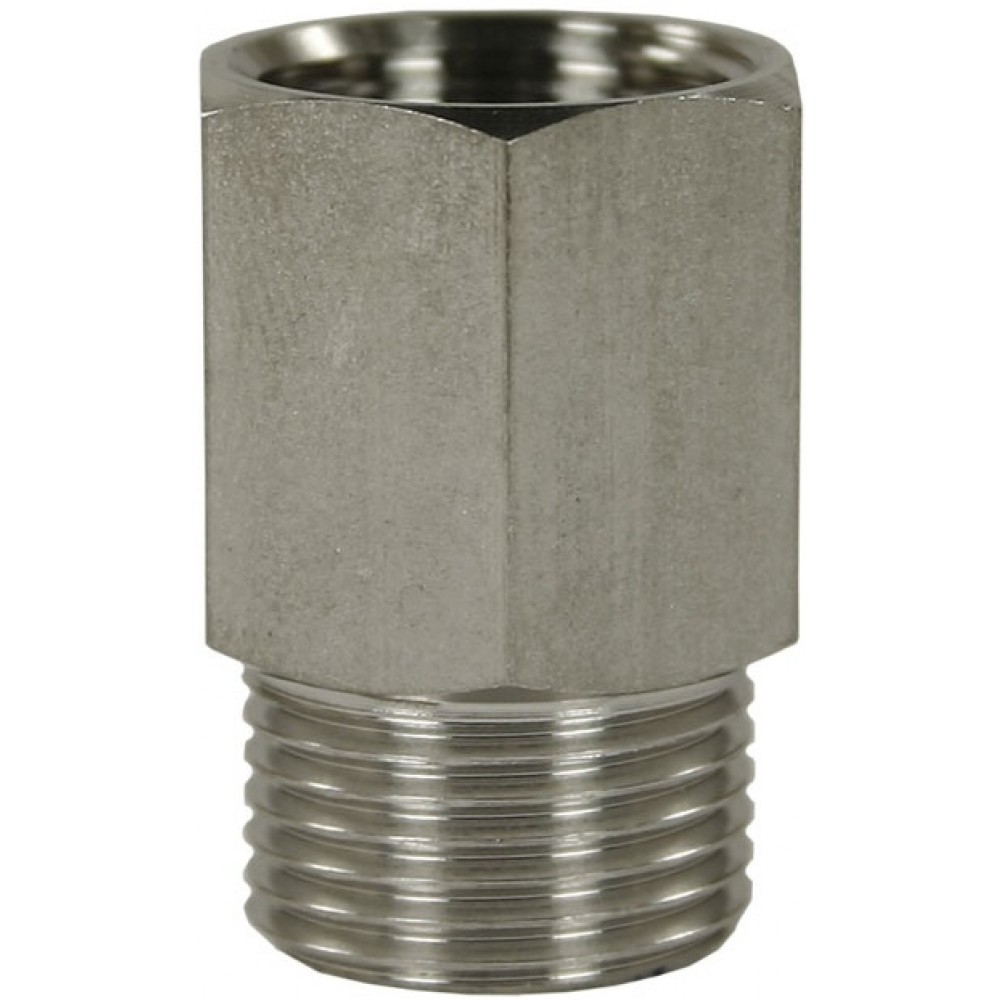 FEMALE TO MALE STAINLESS STEEL EXTENSION NIPPLE ADAPTOR-1/2"F to 1/2"M