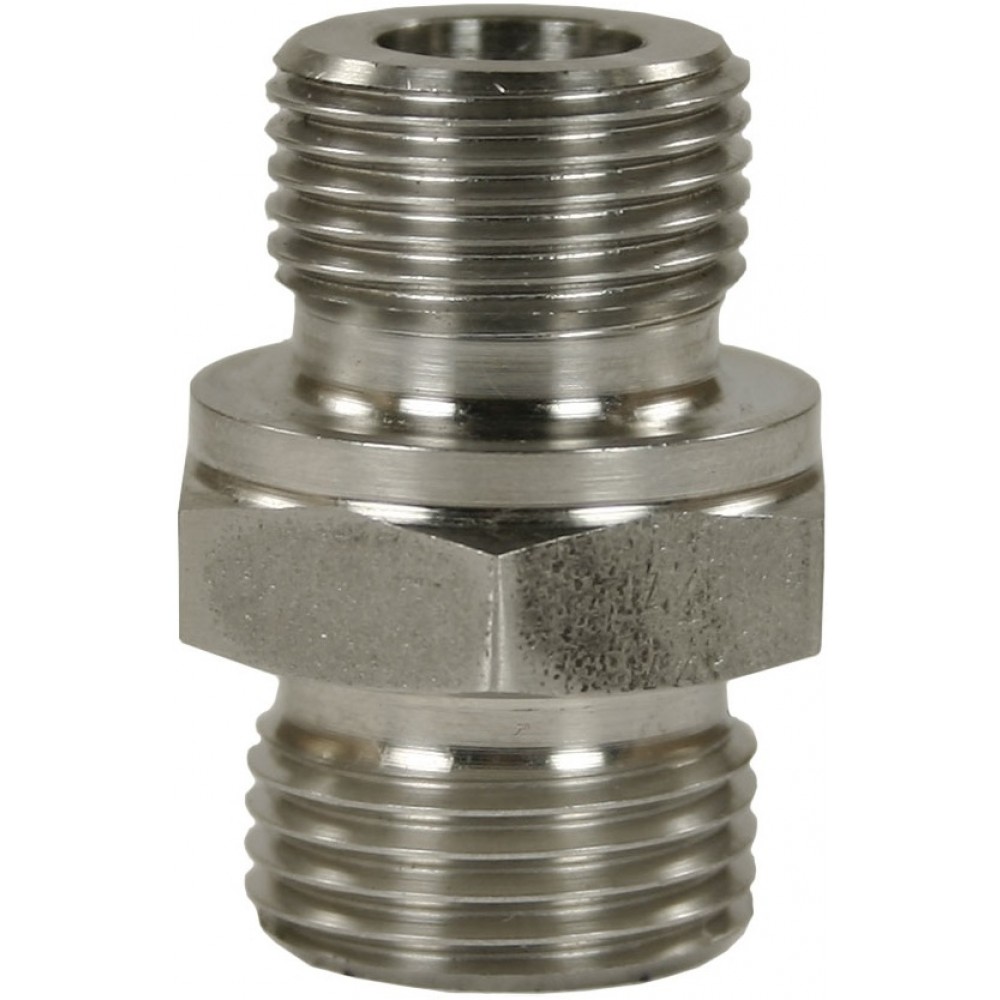 MALE TO MALE STAINLESS STEEL BICONE RING COMPRESSION FITTING ADAPTOR X-GE-M16 M to 1/4"M