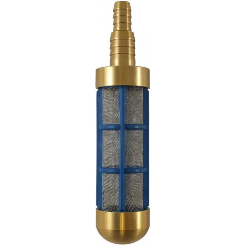 BRASS 1/2" - 3/4" SUCTION FILTER 300 MICRON BLUE FILTER