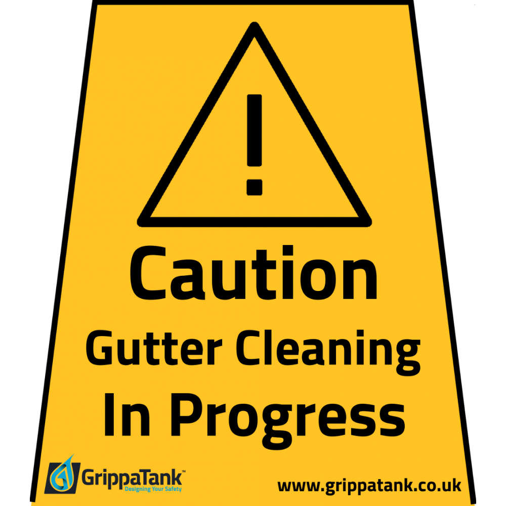 "Gutter Cleaning In Progress" Vinyl Stickers