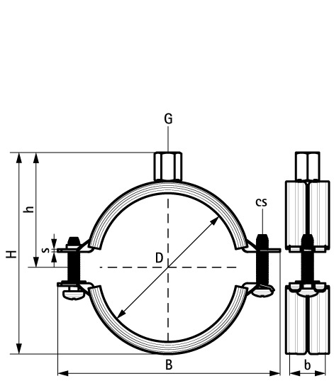 Securing Bracket for 817 8" DI Vessel Bottle (x 1)