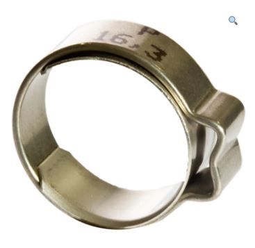 15.3MM 1 Eared Inner Ring Hose Clamp