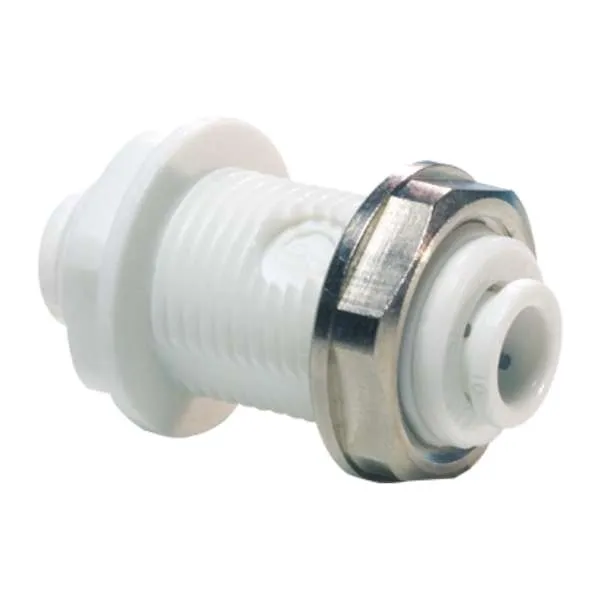 John Guest Polypropylene Bulkhead Connector 1/4"