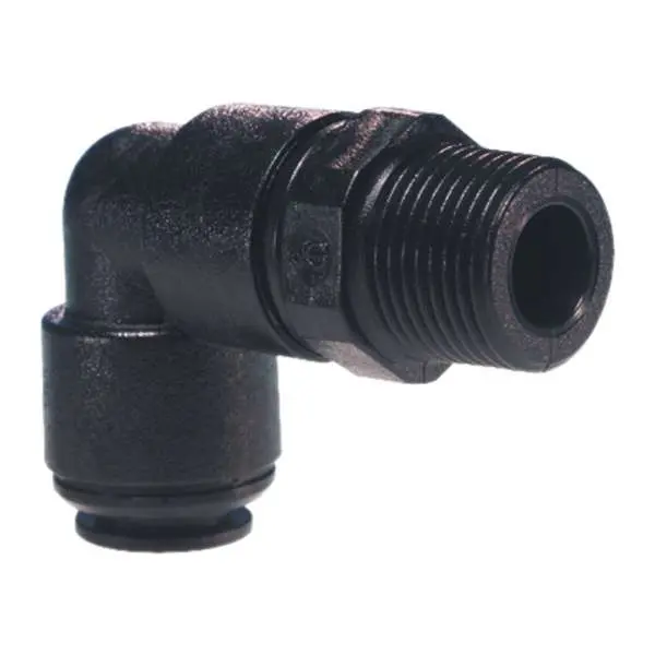 John Guest Black Acetal Swivel Elbow 12mm x 1/2 BSPT **