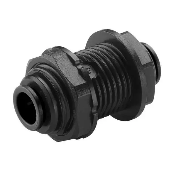[PM1208E] John Guest Black Acetal Bulkhead Connector 8mm **
