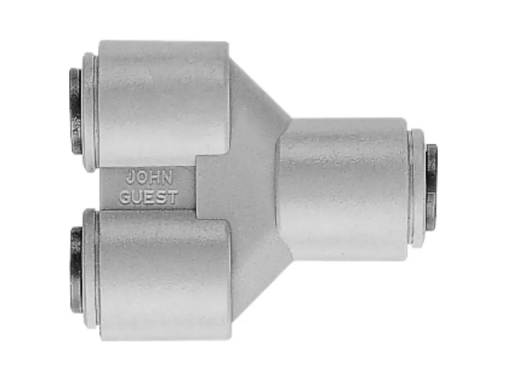 John Guest Unequal Two Way Divider 3⁄8″ × 5⁄16″ × 5⁄16″