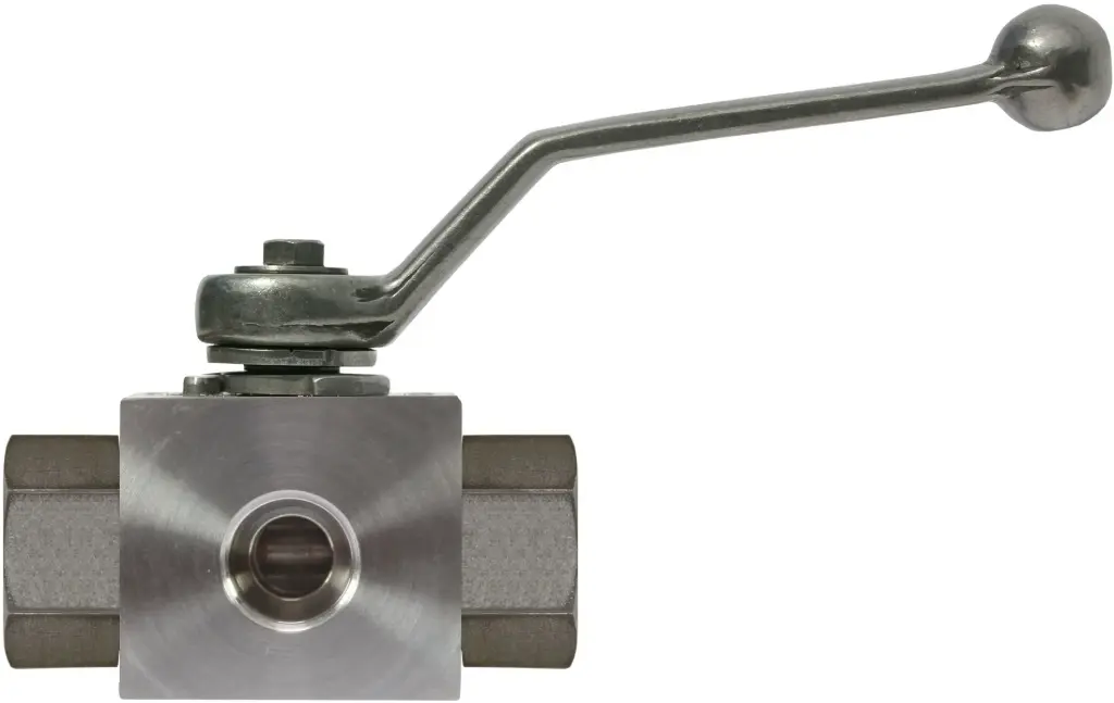 Ball Valve & Lever Handle (3-Way L-Form) Stainless Steel **
