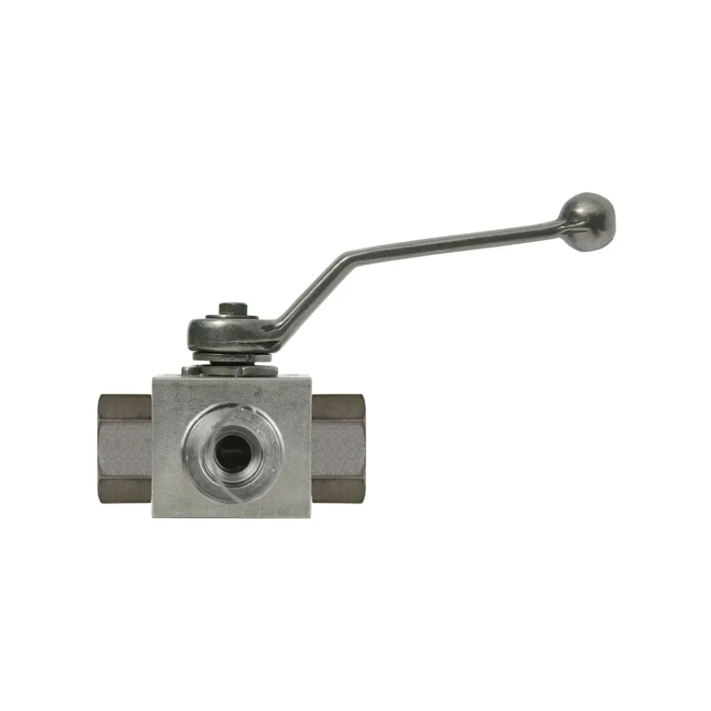 [DP-GJ-70624] BALL VALVE + LEVER HANDLE 3/4"F x 3/4"F x 3/4"F ZINC PLATED STEEL ( 3 WAY L - FORM ) (3/8")