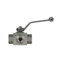 BALL VALVE + LEVER HANDLE 3/4"F x 3/4"F x 3/4"F ZINC PLATED STEEL ( 3 WAY L - FORM )